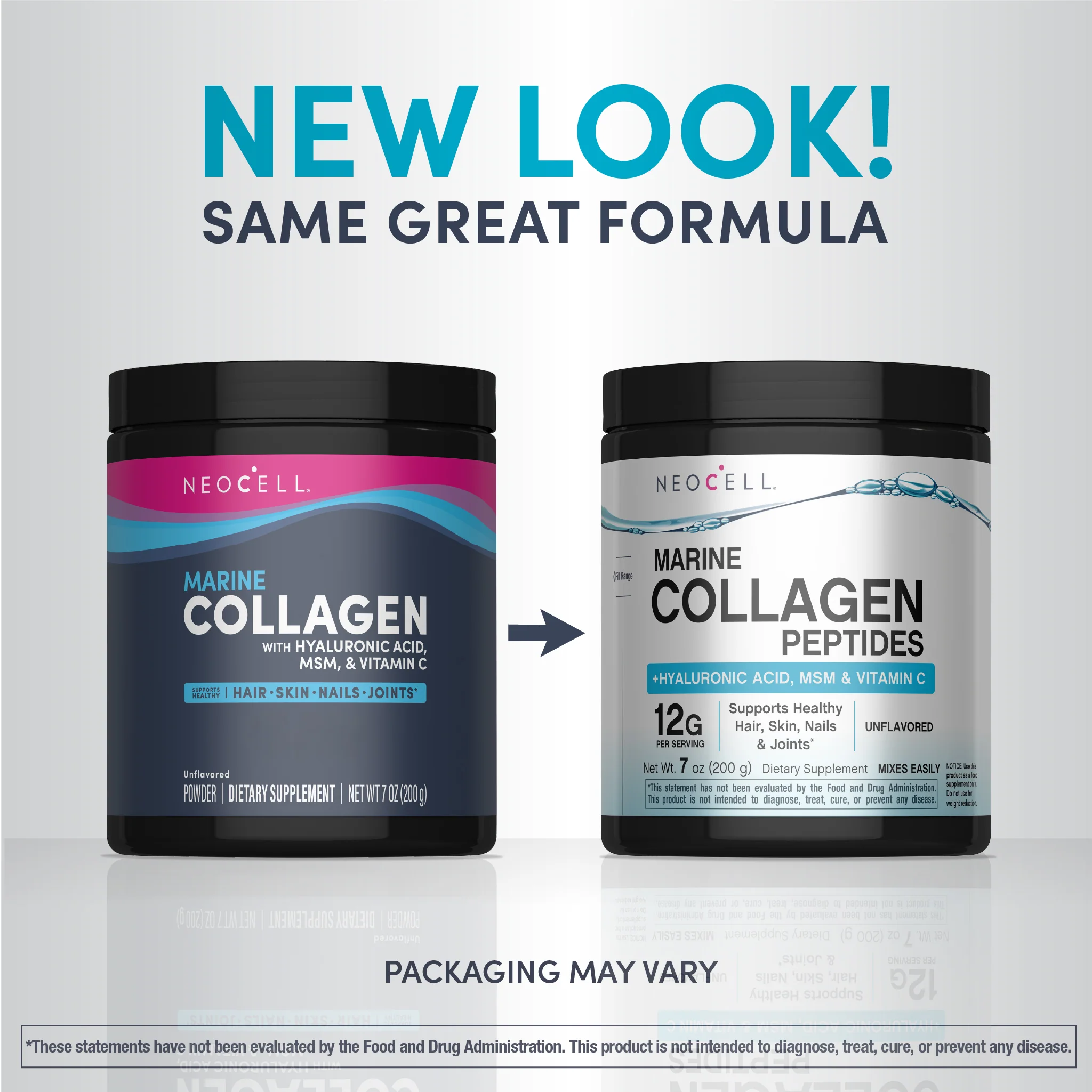 Marine Collagen Peptides + Hyaluronic Acid, MSM & C, 7 oz (200 g) Powder - Image 4