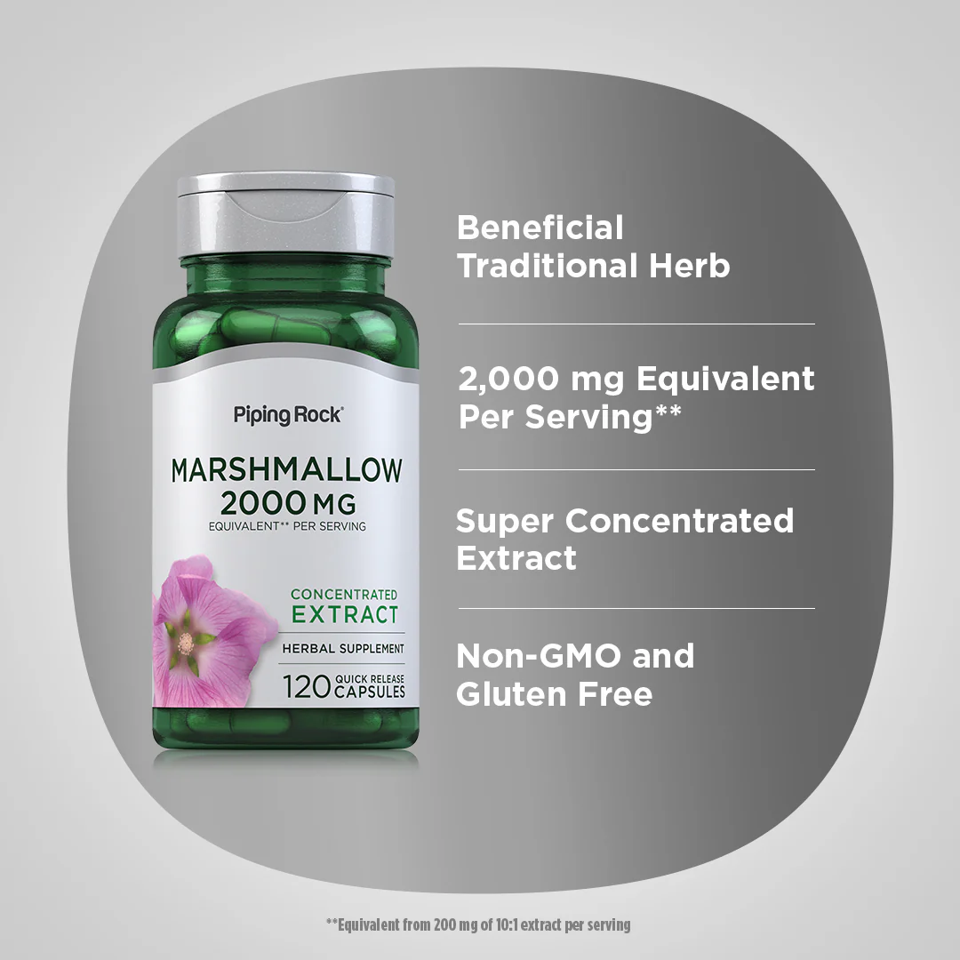 Marshmallow, 2000 mg (per serving), 120 Quick Release Capsules - Image 11
