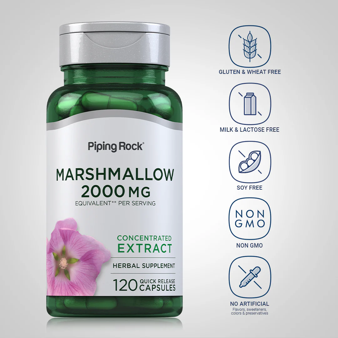 Marshmallow, 2000 mg (per serving), 120 Quick Release Capsules - Image 12
