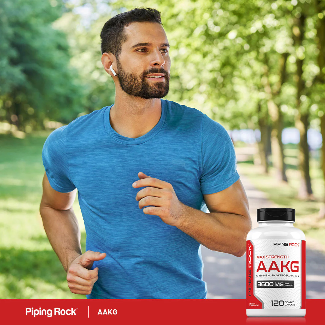 Max Strength AAKG Arginine Alpha-Ketoglutarate (Nitric Oxide Enhancer), 3600 mg (per serving), 120 Coated Caplets - Image 6