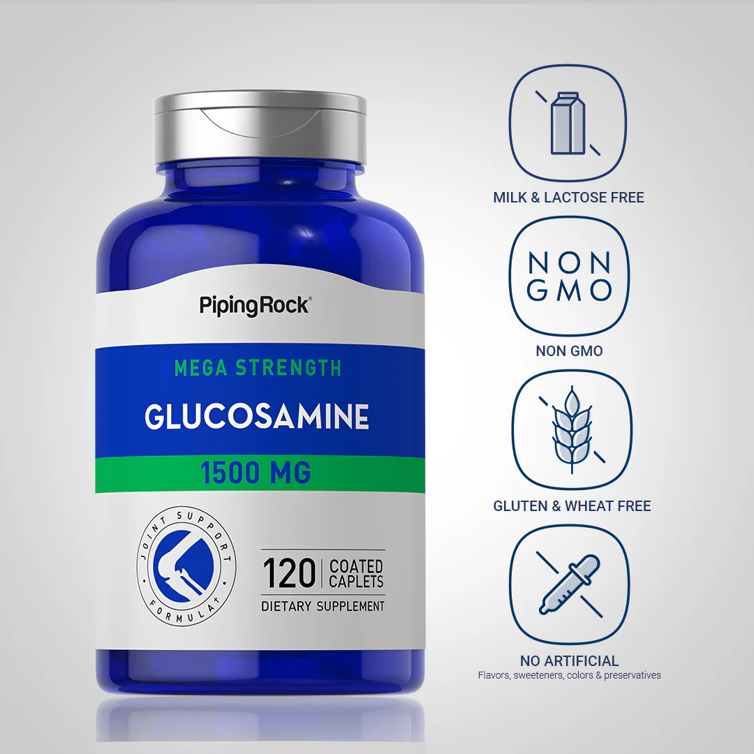 Mega Glucosamine HCI, 1500 mg, 120 Coated Caplets - Image 5