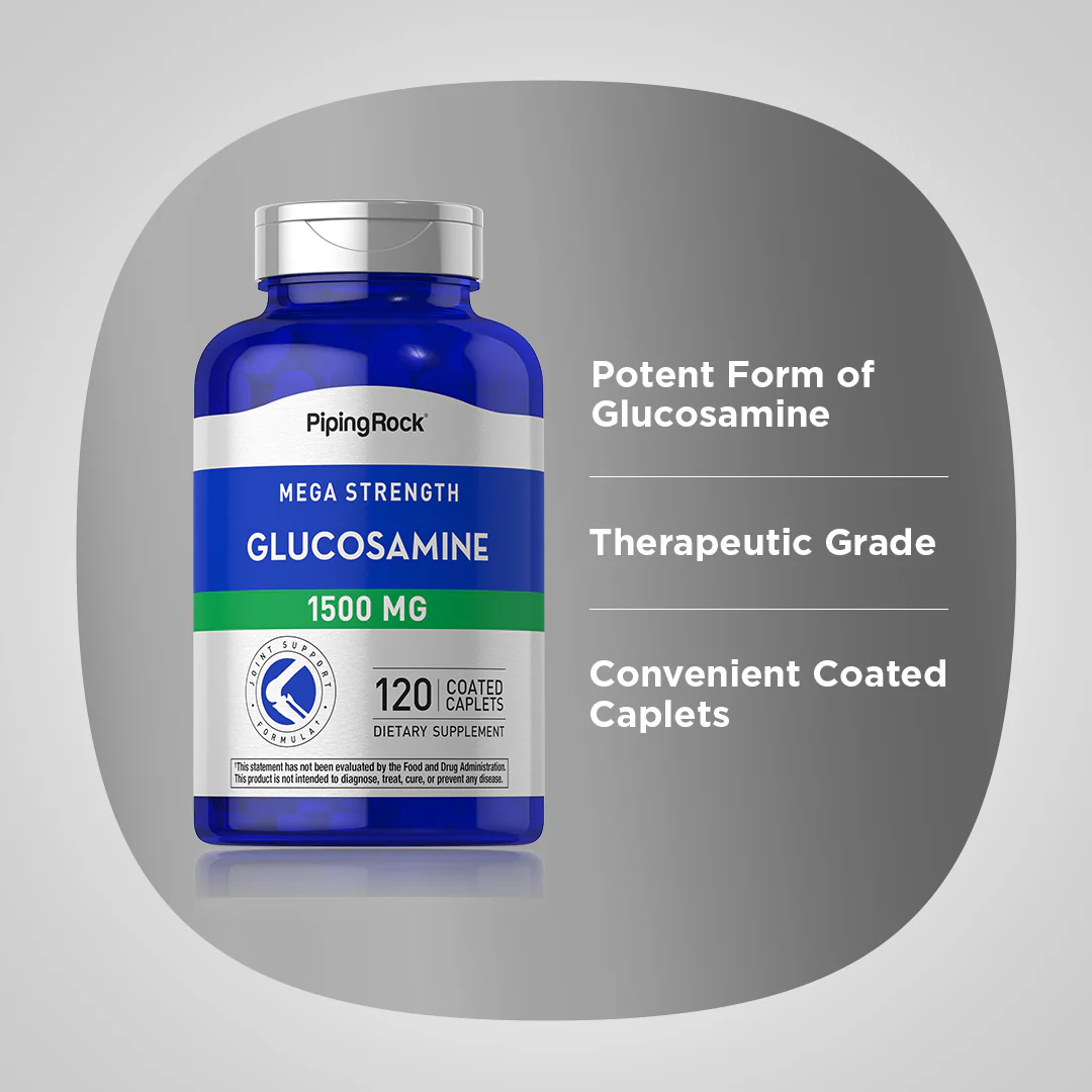 Mega Glucosamine HCI, 1500 mg, 120 Coated Caplets, 2  Bottles - Image 4