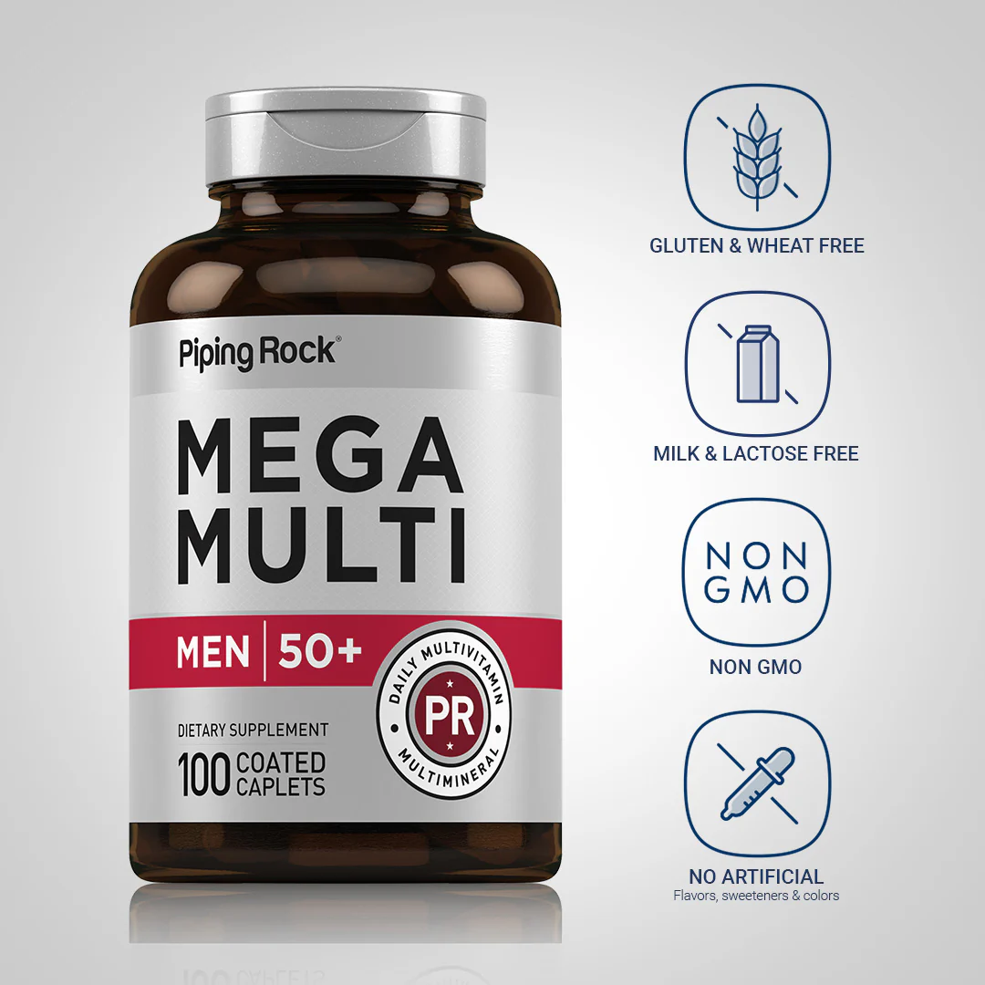 Mega Multi for Men 50 Plus, 100 Coated Caplets - Image 5
