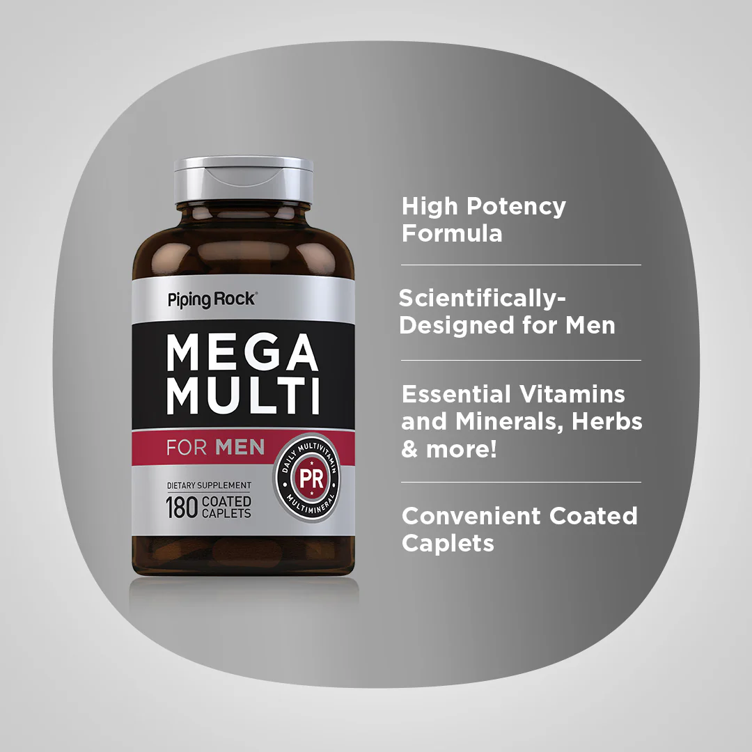 Mega Multiple for Men, 180 Coated Caplets - Image 4