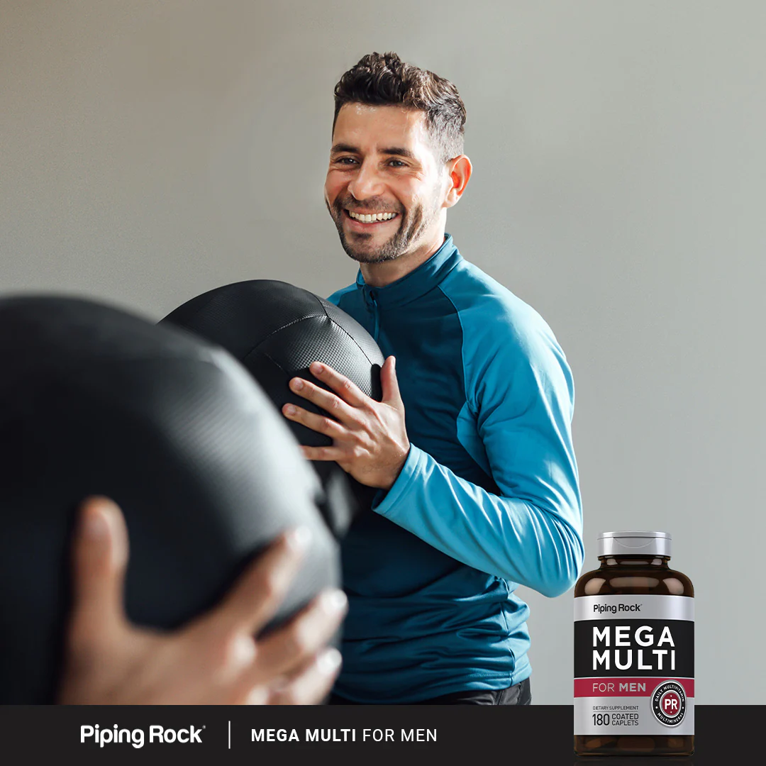 Mega Multiple for Men, 180 Coated Caplets, 2  Bottles - Image 6
