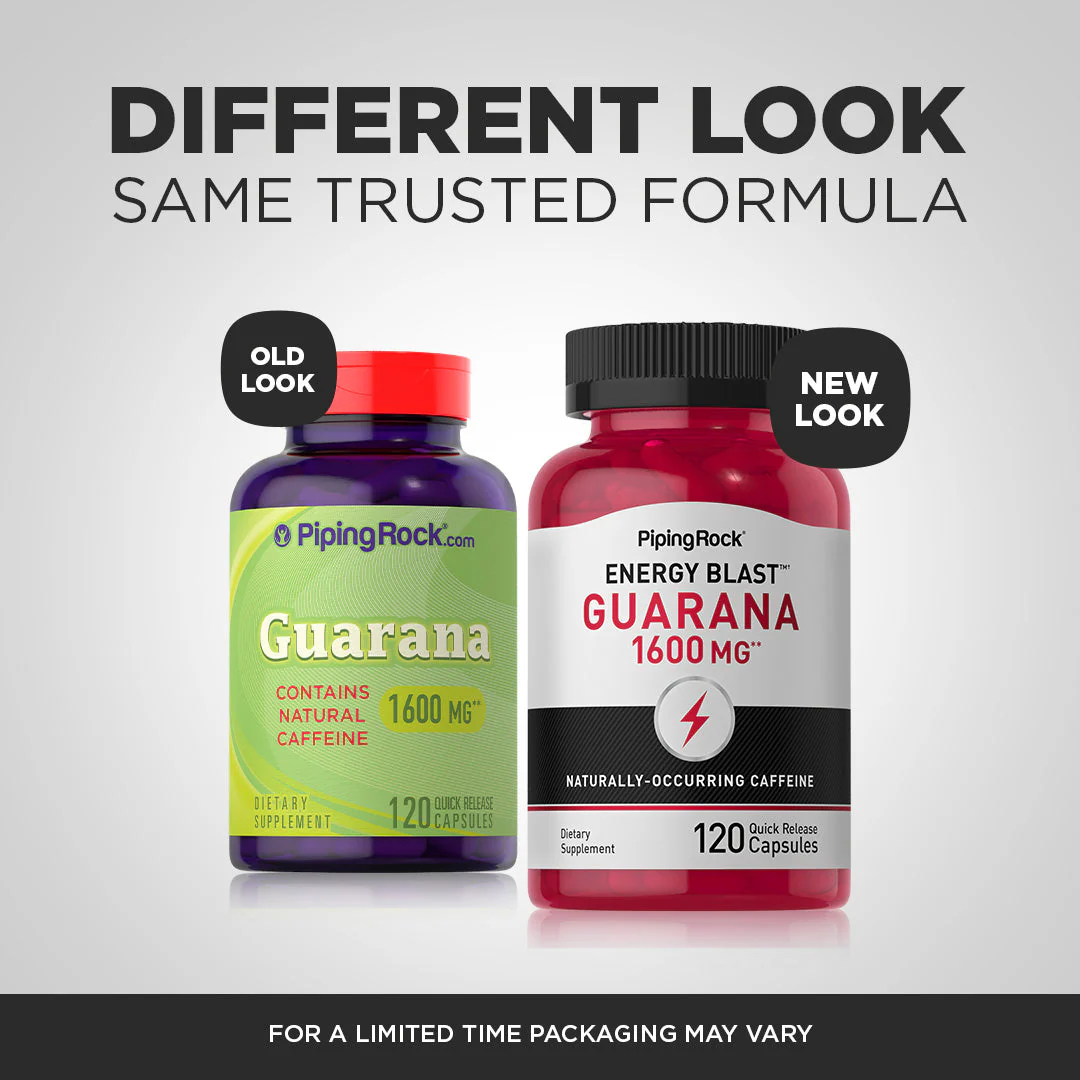 Mega Strength Guarana, 1600 mg, 120 Quick Release Capsules, 2  Bottles - Image 4