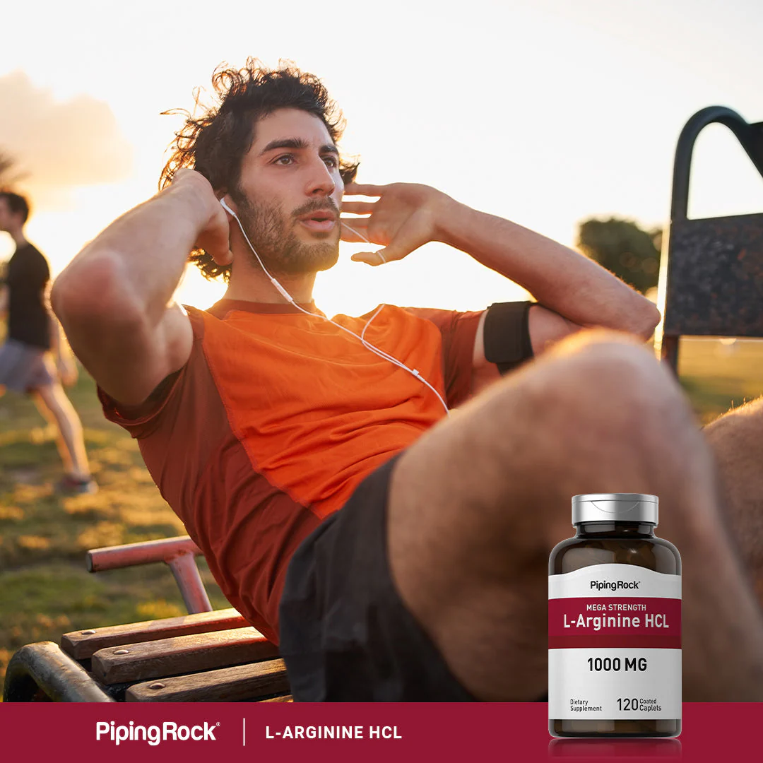 Mega Strength L-Arginine HCL, 1000 mg, 120 Coated Caplets, 2  Bottles - Image 7