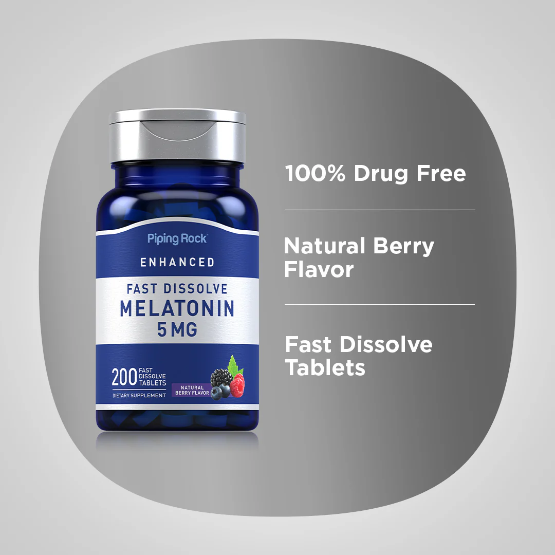 Melatonin Fast Dissolve Tablets, 5 mg, 200 Fast Dissolve Tablets - Image 4