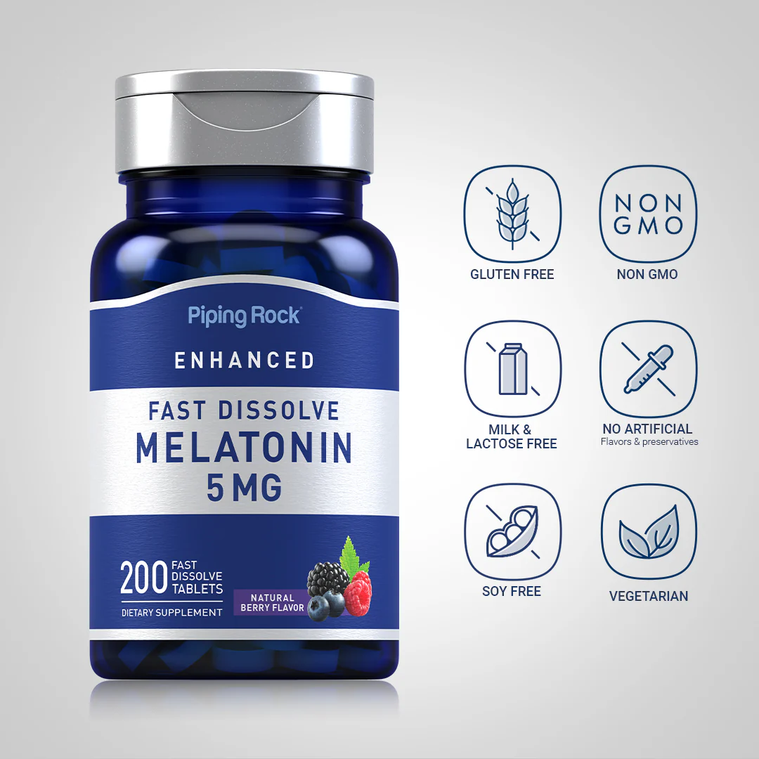 Melatonin Fast Dissolve Tablets, 5 mg, 200 Fast Dissolve Tablets - Image 5
