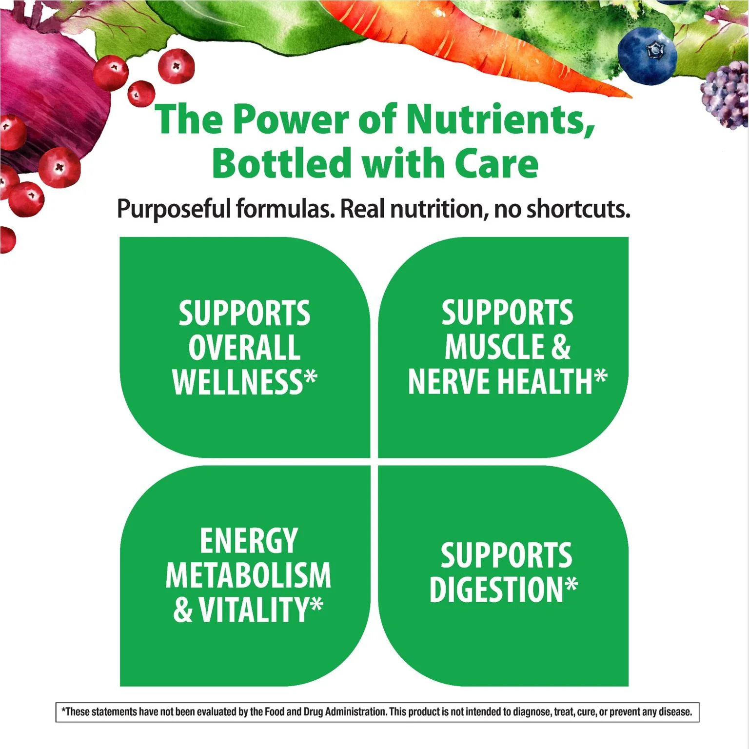 Men's One + Real Food Nutrients, 60 Vegetarian Caplets - Image 5