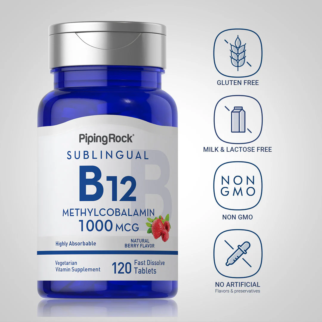 Methylcobalamin B-12 (Sublingual), 1000 mcg, 120 Fast Dissolve Tablets - Image 5