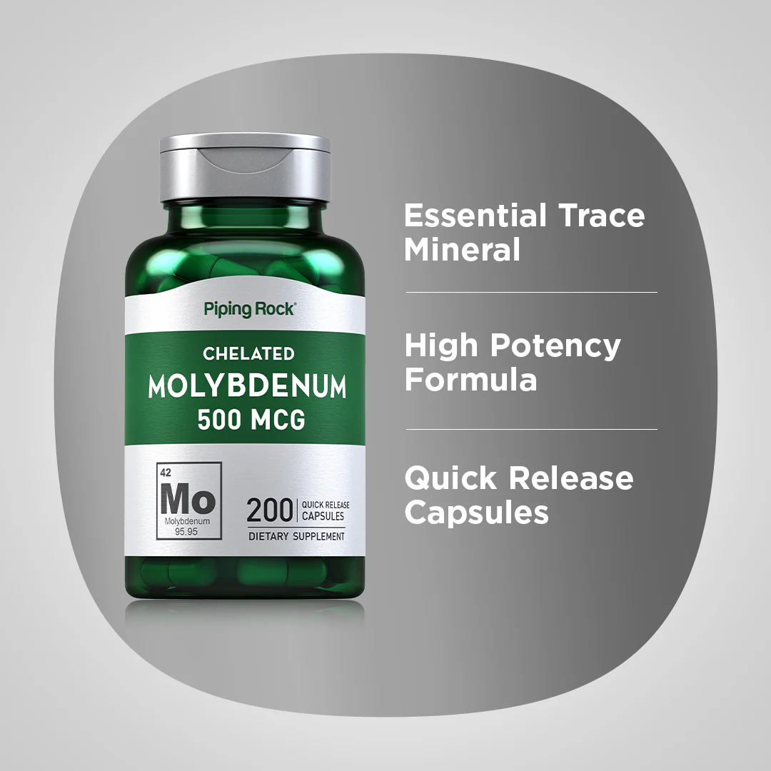 Molybdenum, 500 mcg, 200 Quick Release Capsules, 2  Bottles - Image 4