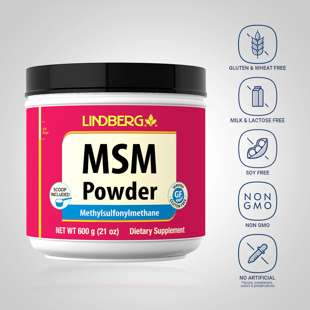 MSM (Methylsulfonylmethane) Powder, 4000 mg (per serving), 21 oz (600 g) Bottle - Image 4