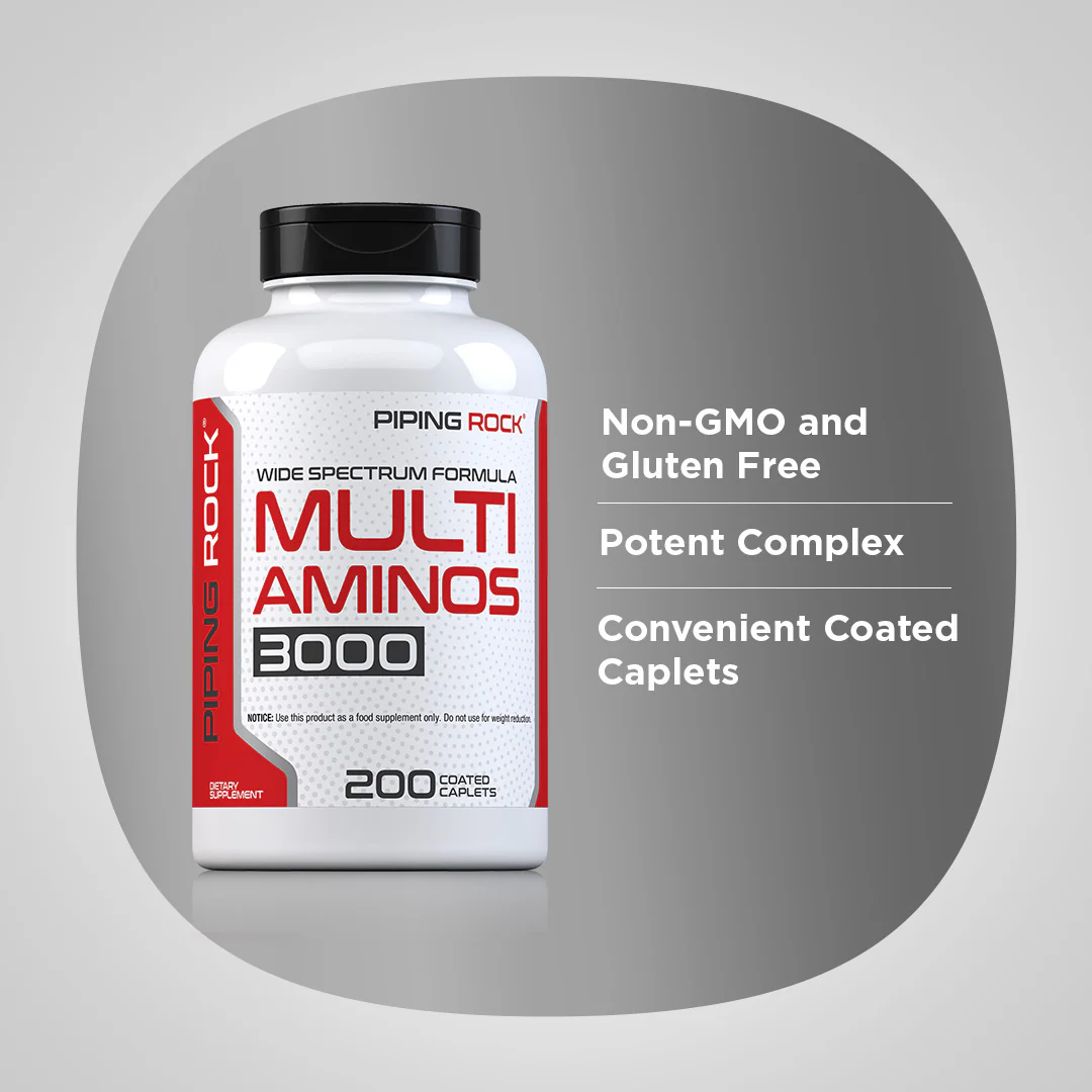 Multi Aminos, 200 Coated Caplets - Image 4