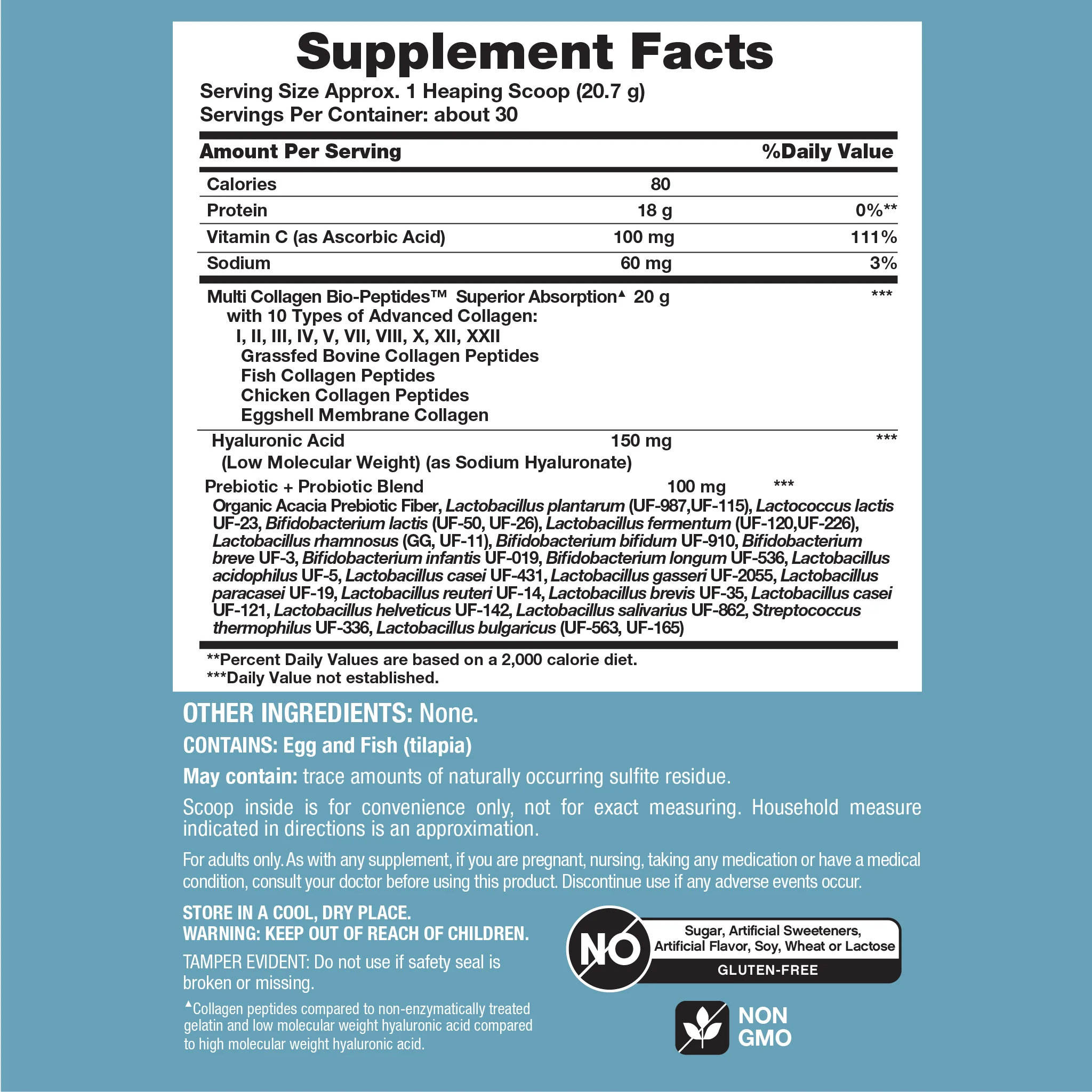 Multi Collagen Advanced Bio-Peptides, 22 oz (623 g) Powder - Image 3