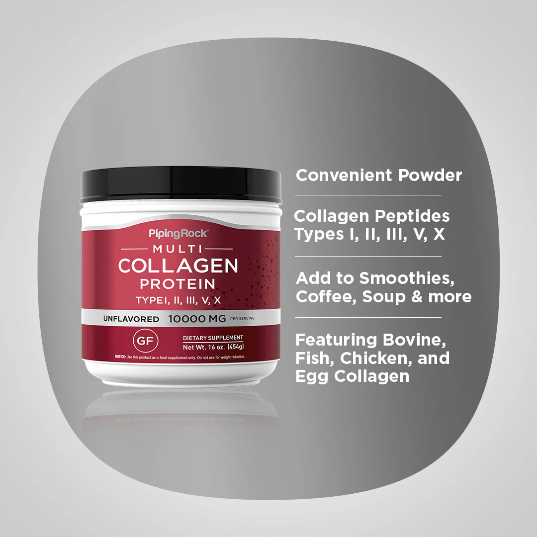Multi Collagen Protein Powder, 10,000 mg (per serving), 16 oz (454 g) Bottle - Image 5