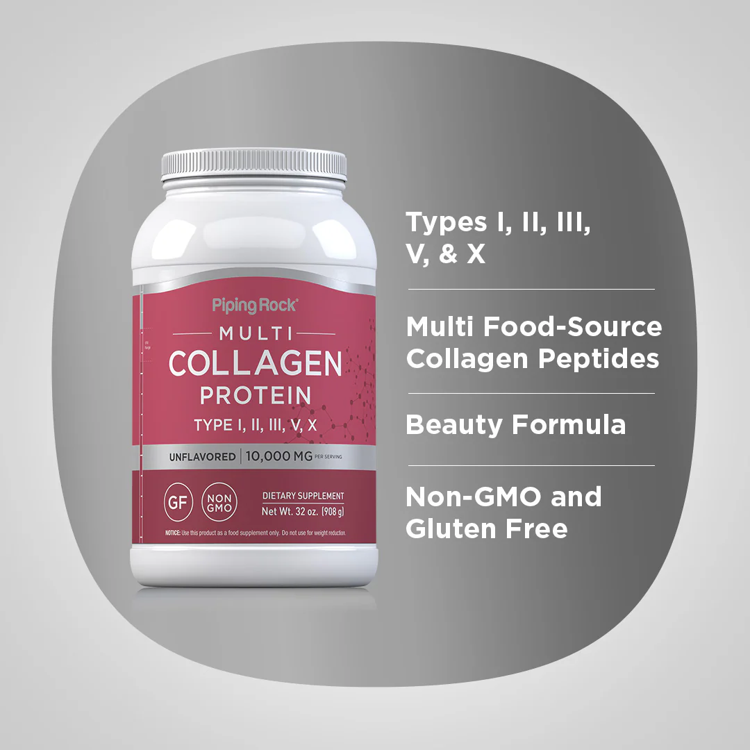 Multi Collagen Protein Powder, 10,000 mg (per serving), 32 oz (908 g) Bottle, 2  Bottles - Image 3