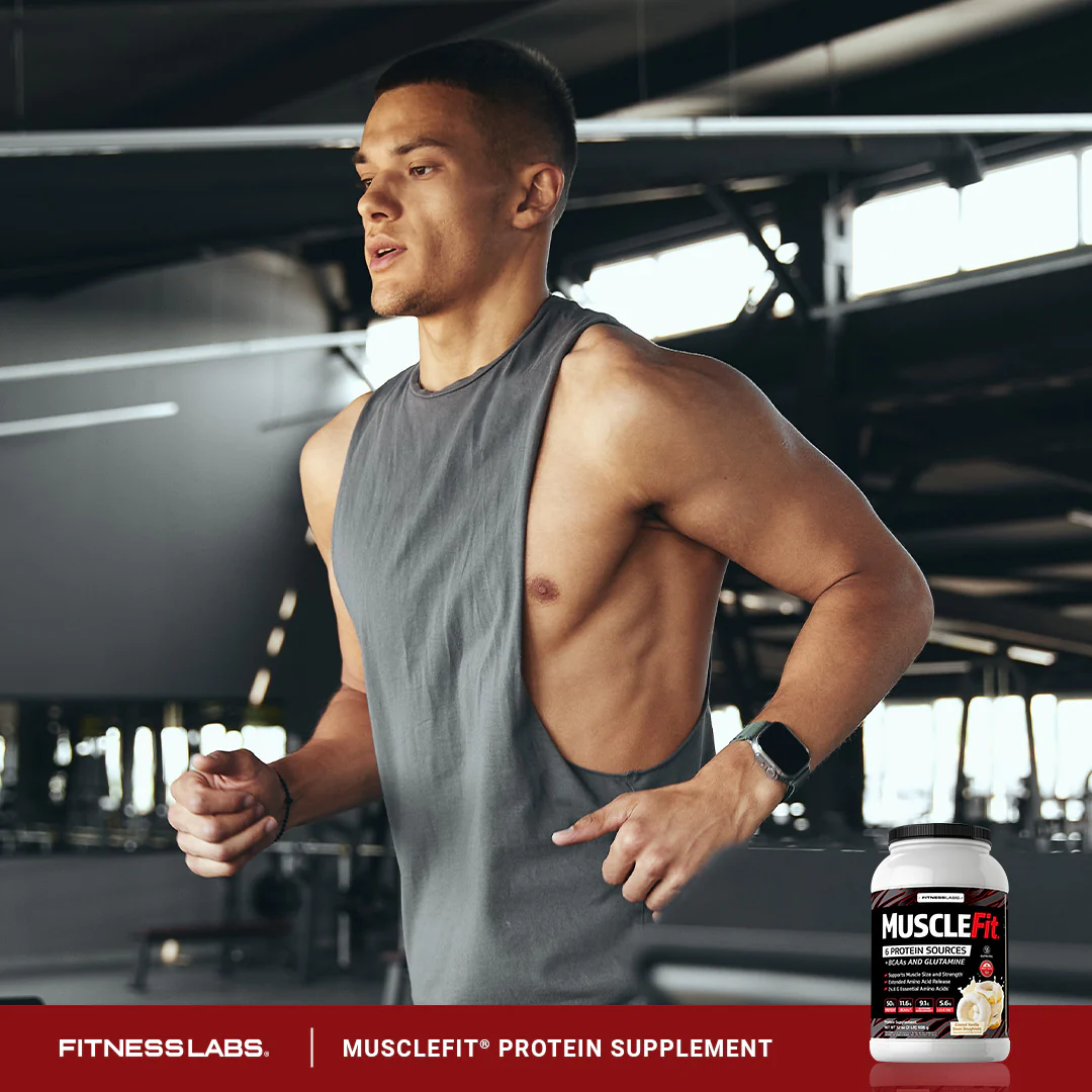 MuscleFit Protein Powder (Glazed Vanilla Bean Doughnuts), 2 lb (908 g) Bottle - Image 6