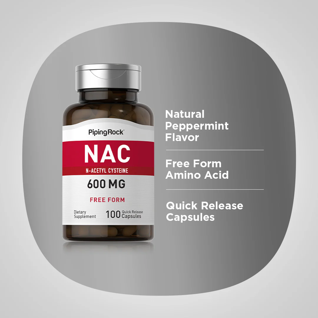 N-Acetyl Cysteine (NAC), 600 mg, 100 Quick Release Capsules - Image 4