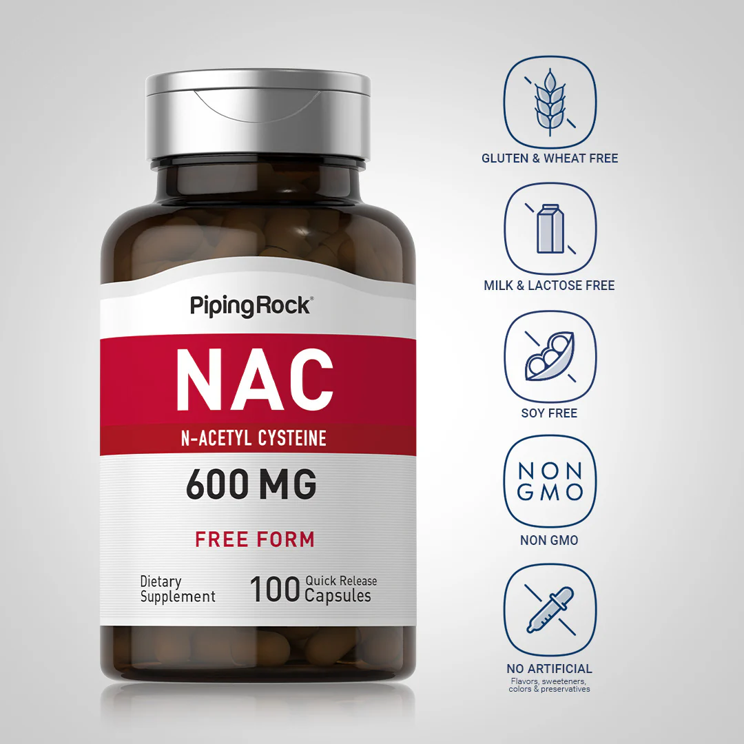 N-Acetyl Cysteine (NAC), 600 mg, 100 Quick Release Capsules - Image 5