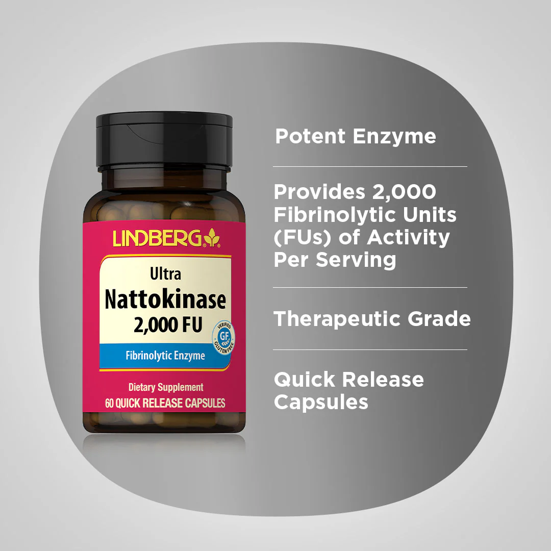 Nattokinase (2,000 FU), 60 Quick Release Capsules, 2  Bottles - Image 3