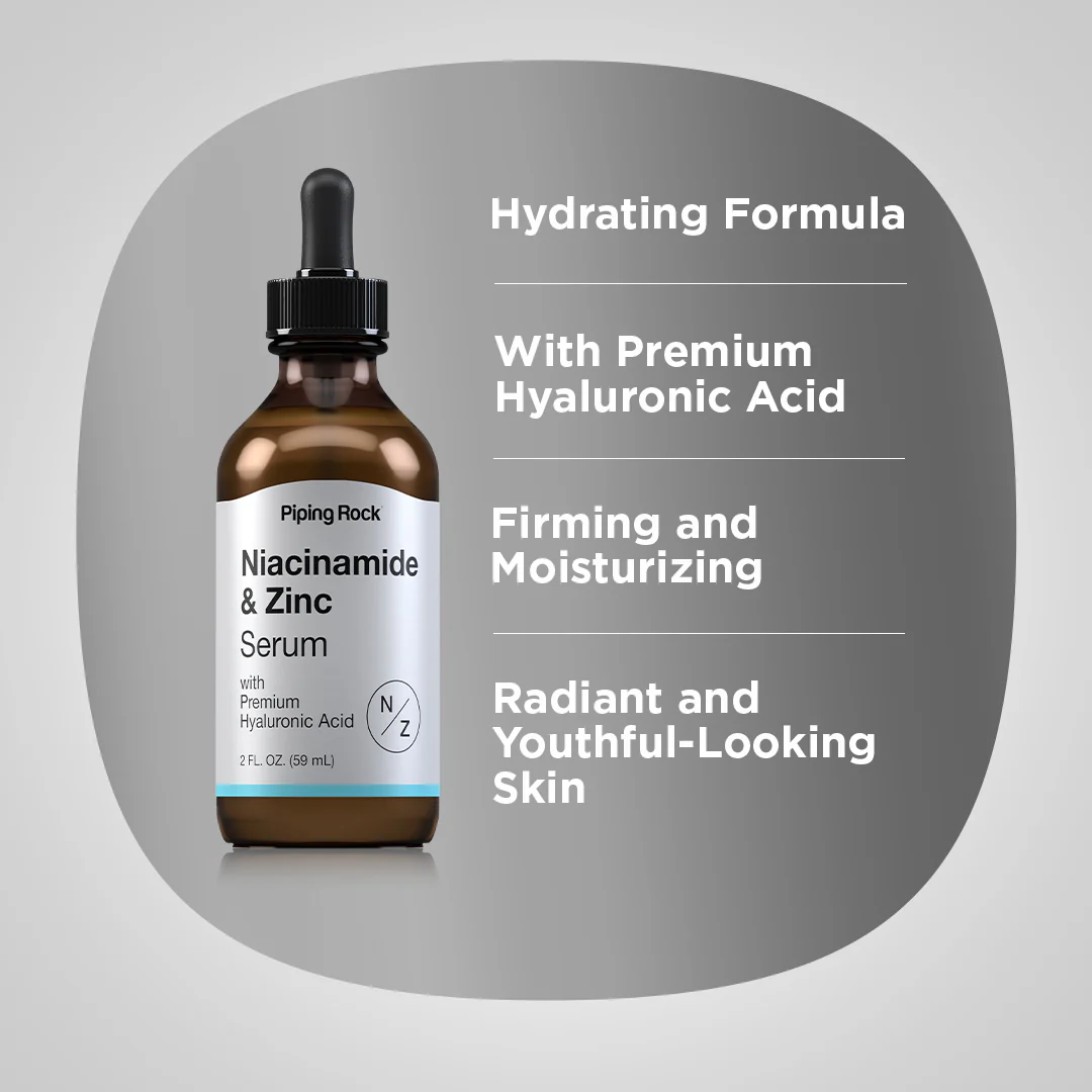 Niacinamide and Zinc Serum, 2 fl oz (59 mL) Dropper Bottle, 2  Dropper Bottles - Image 2