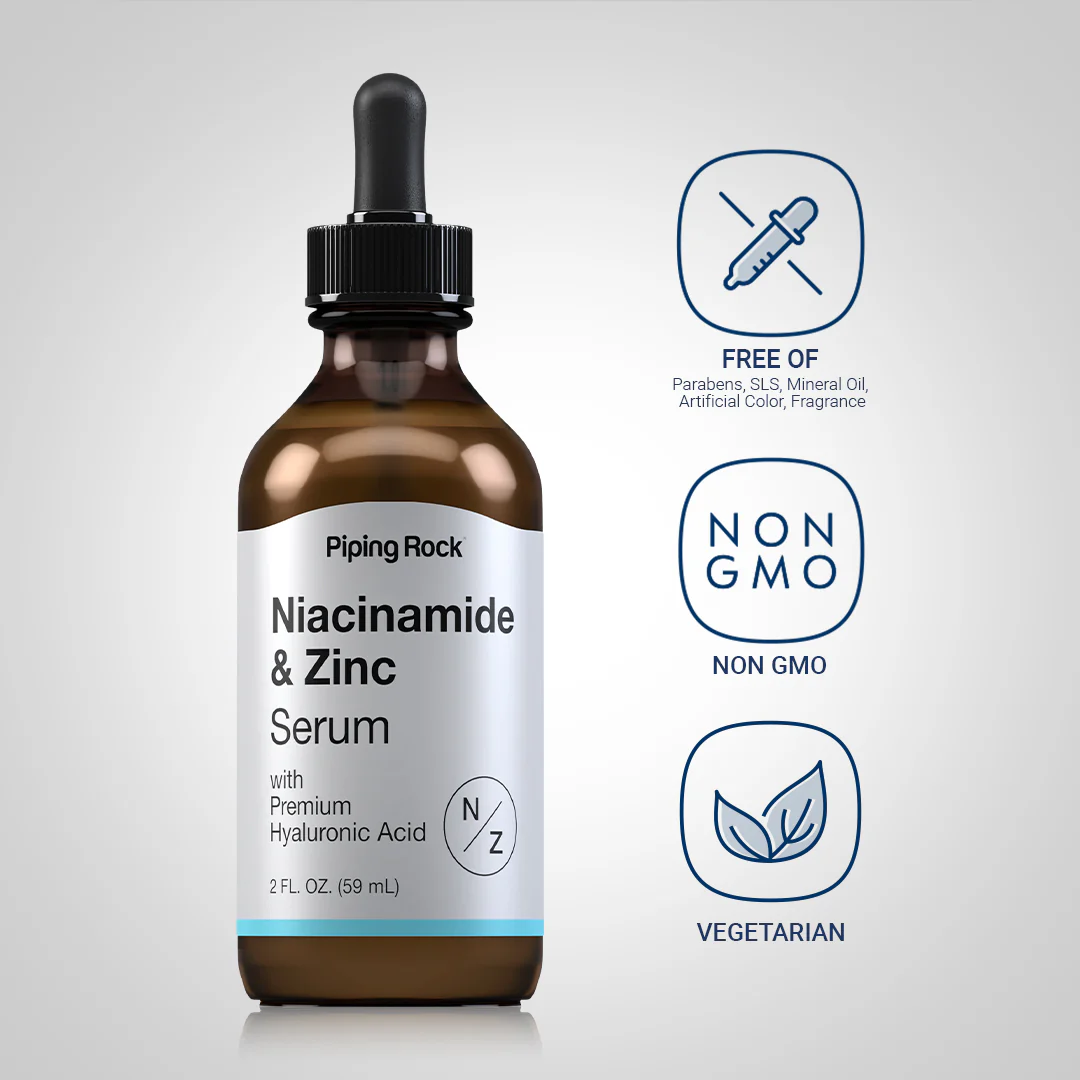 Niacinamide and Zinc Serum, 2 fl oz (59 mL) Dropper Bottle, 2  Dropper Bottles - Image 3