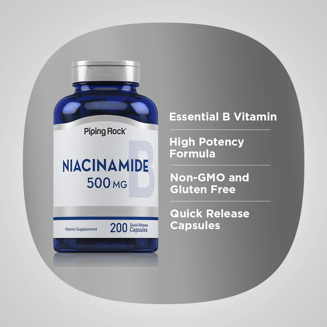 Niacinamide B-3, 500 mg, 200 Quick Release Capsules, 2  Bottles - Image 4