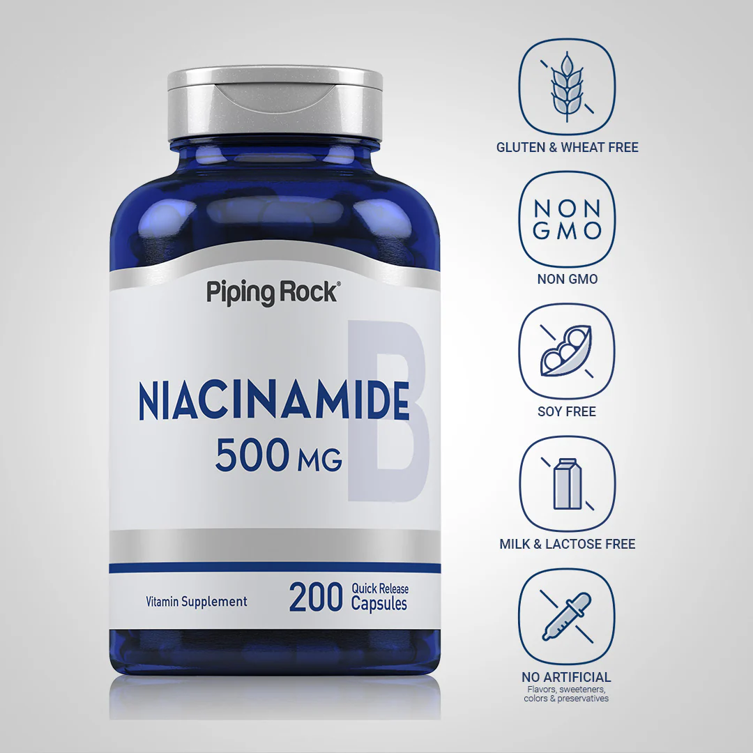 Niacinamide B-3, 500 mg, 200 Quick Release Capsules, 2  Bottles - Image 5