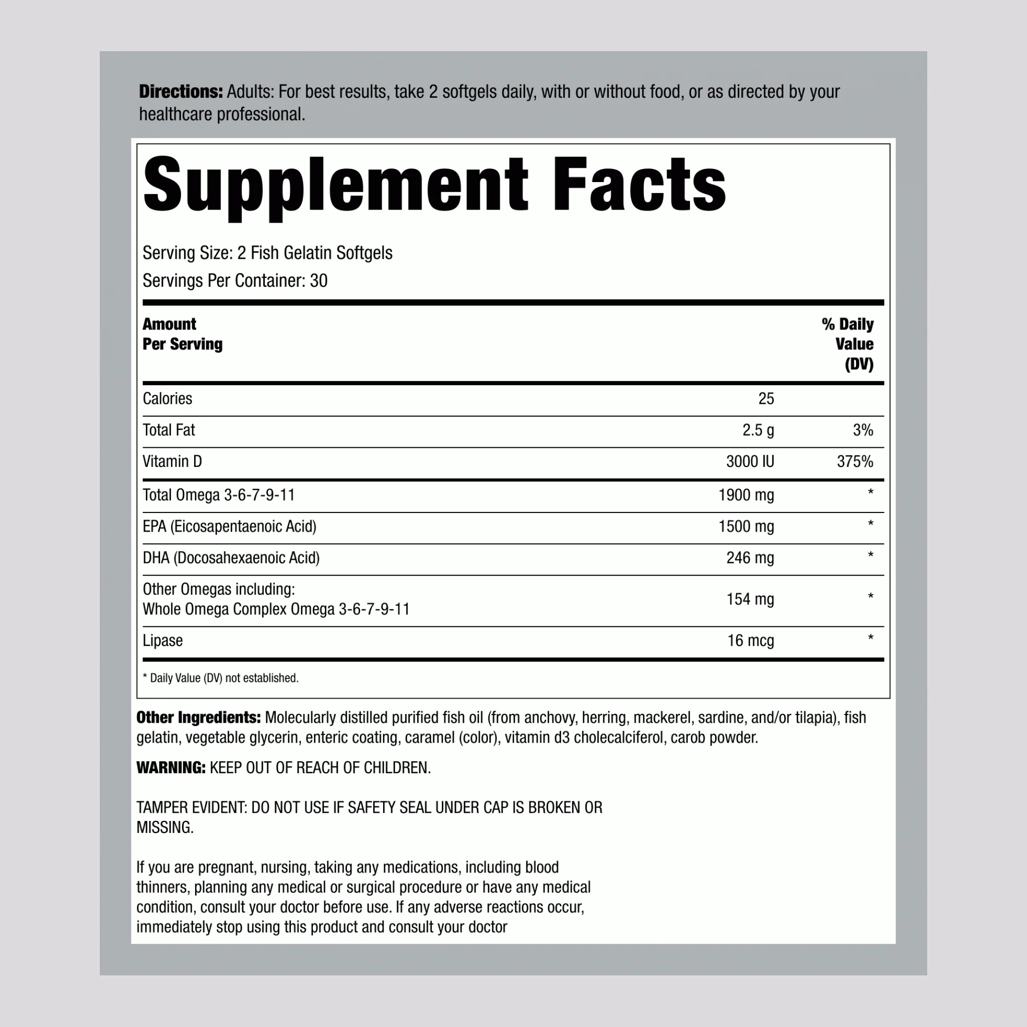 Norwegian Gold Super Critical Omega, 60 Fish Gelatin Softgels - Image 2