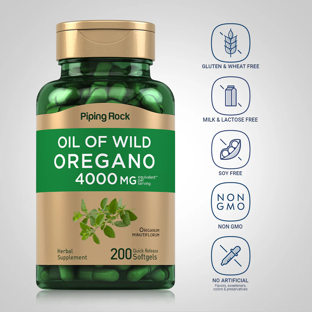 Oil of Oregano, 4000 mg (per serving), 200 Quick Release Softgels - Image 5