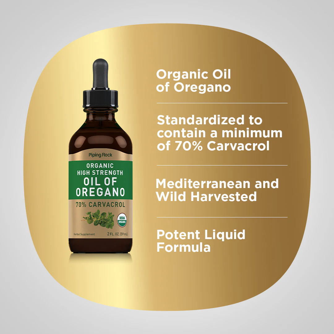 Oil of Oregano High Strength (Organic), 2 fl oz (59 mL) Dropper Bottle - Image 3