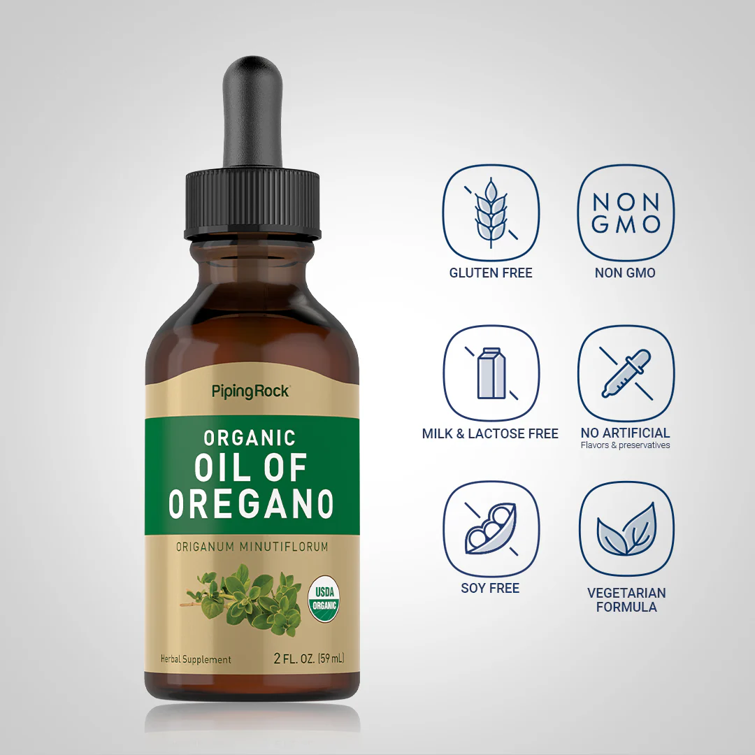 Oil of Oregano (Organic), 2 fl oz (59 mL) Dropper Bottle - Image 4