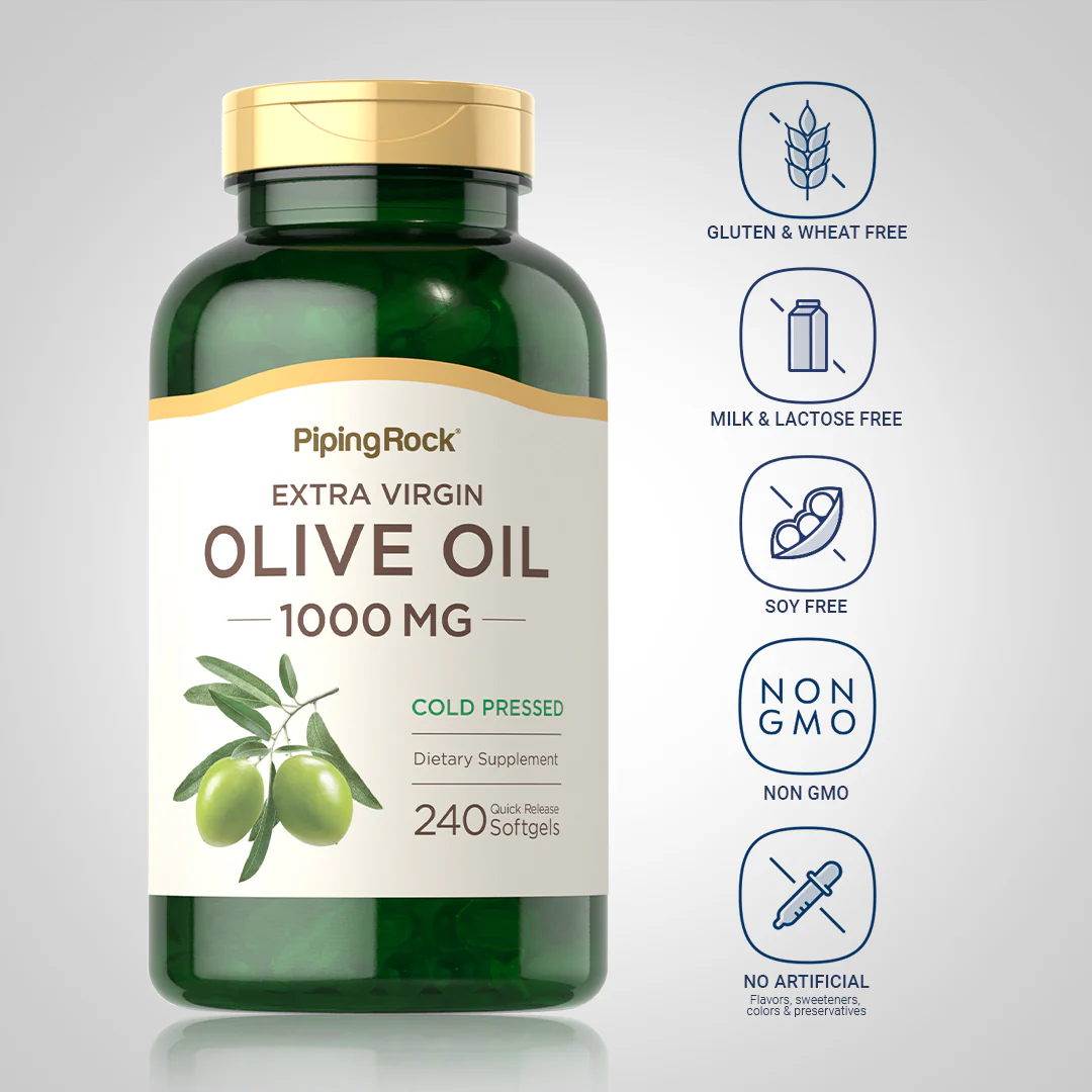 Olive Oil, 1000 mg, 240 Quick Release Softgels - Image 5