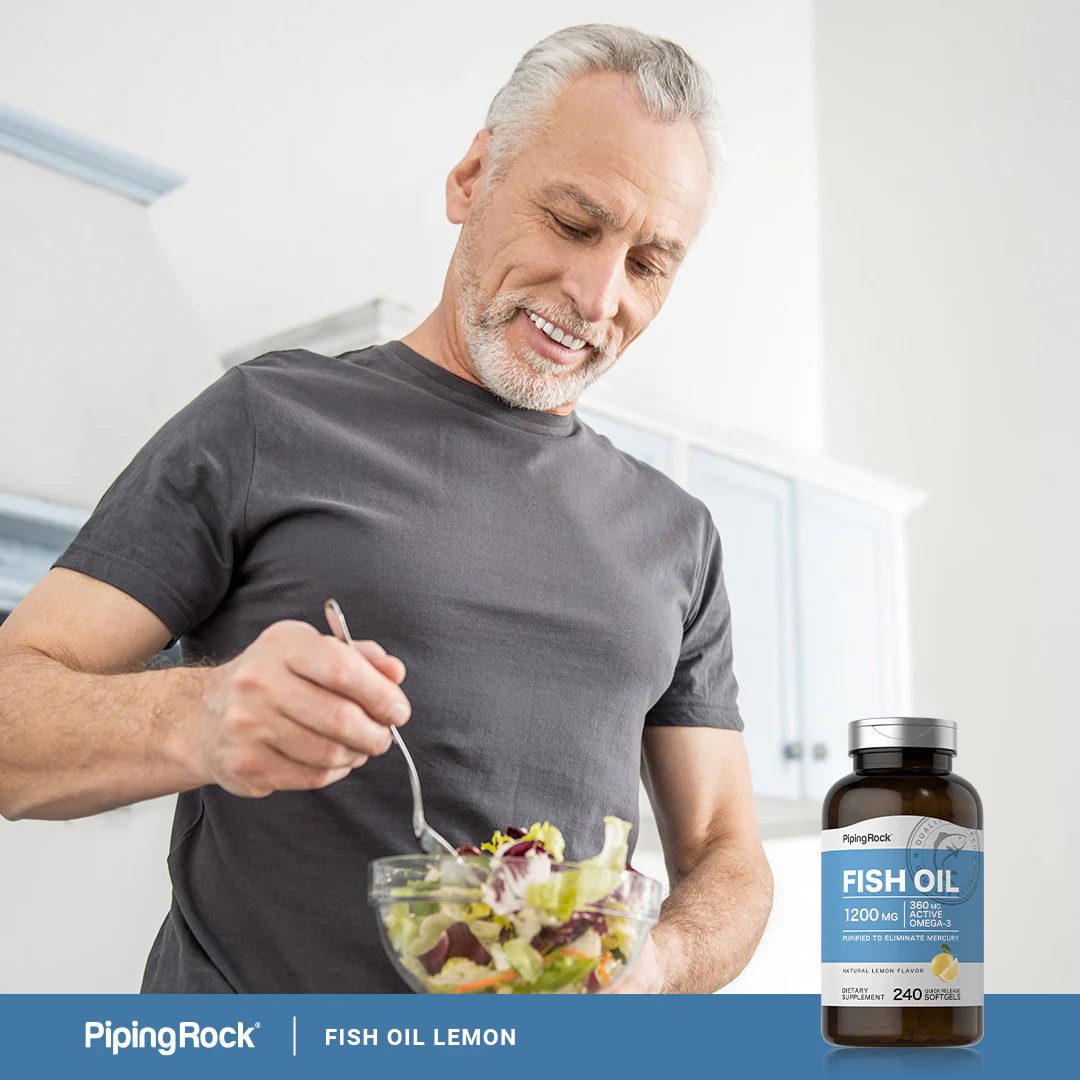 Omega-3 Fish Oil (Natural Lemon), 1200 mg, 240 Quick Release Softgels - Image 7