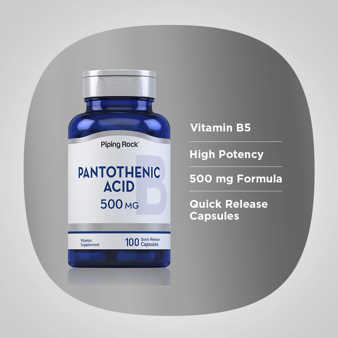 Pantothenic Acid, 500 mg, 100 Quick Release Capsules - Image 4