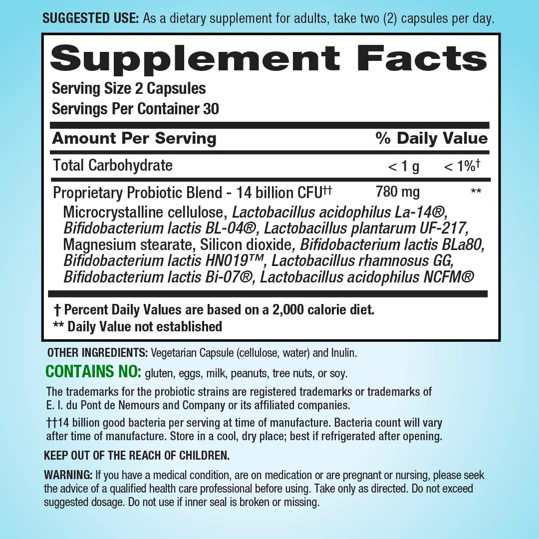 PB8™ Vegetarian Probiotic Supplement, 60 Vegetarian Capsules - Image 3