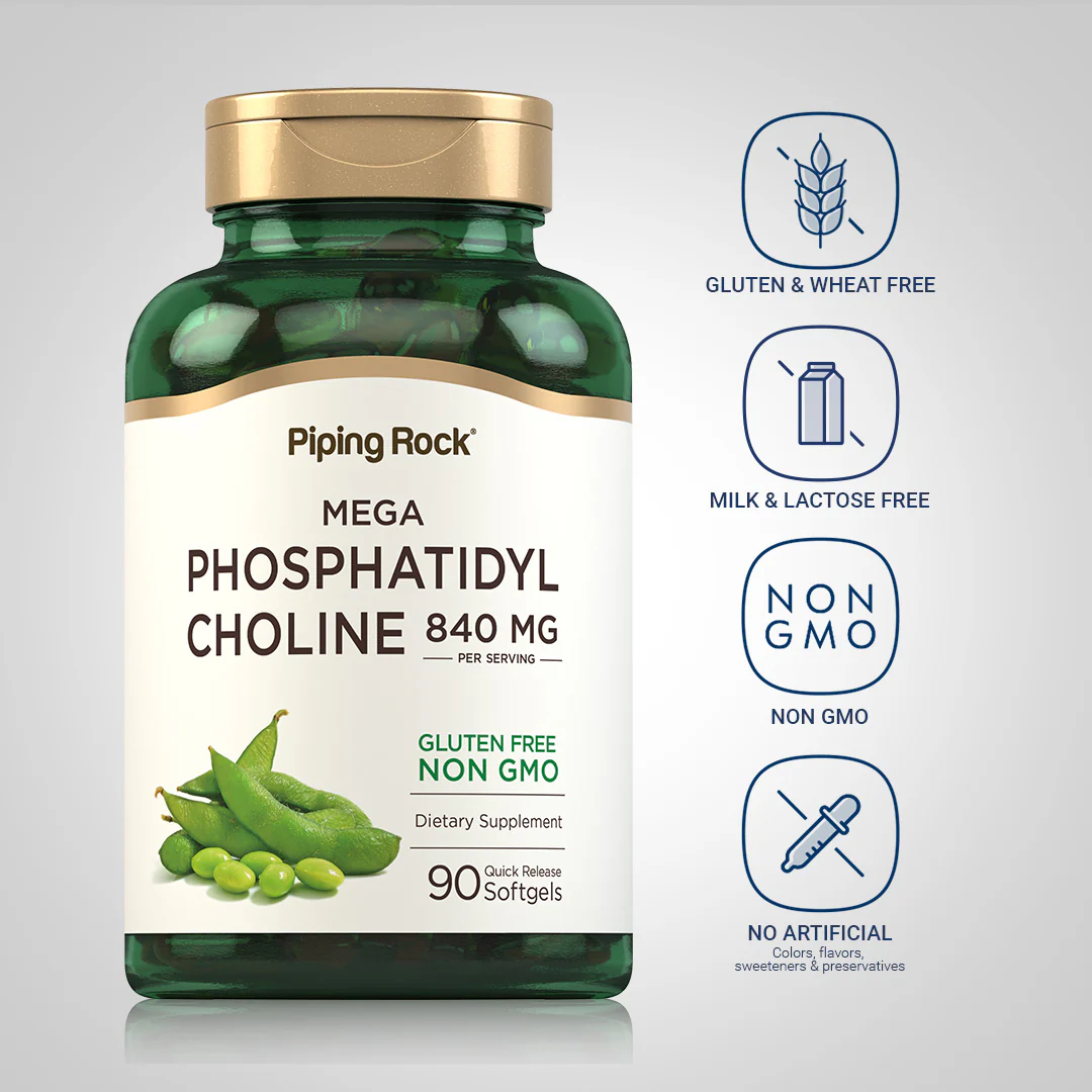 Phosphatidyl Choline, 840 mg (per serving), 90 Quick Release Softgels - Image 4