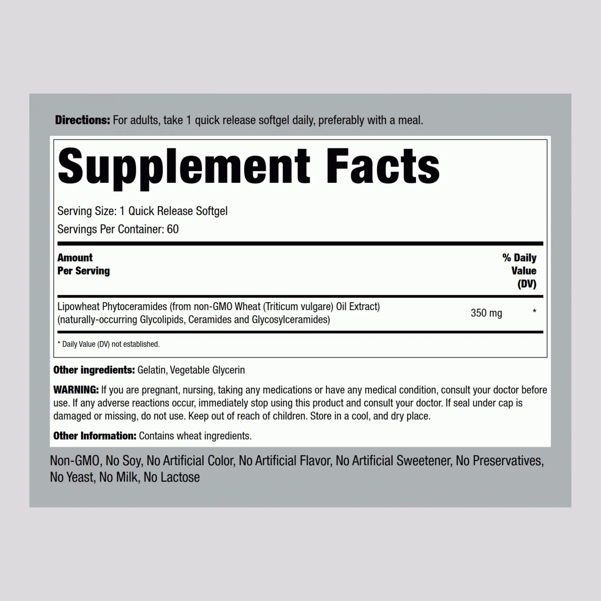 Phytoceramides Complex, 1500 mg, 100 Quick Release Capsules, 2  Bottles - Image 2