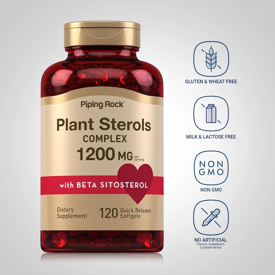 Plant Sterols Complex w/ Beta Sitosterol, 1200 mg (per serving), 120 Quick Release Softgels - Image 5