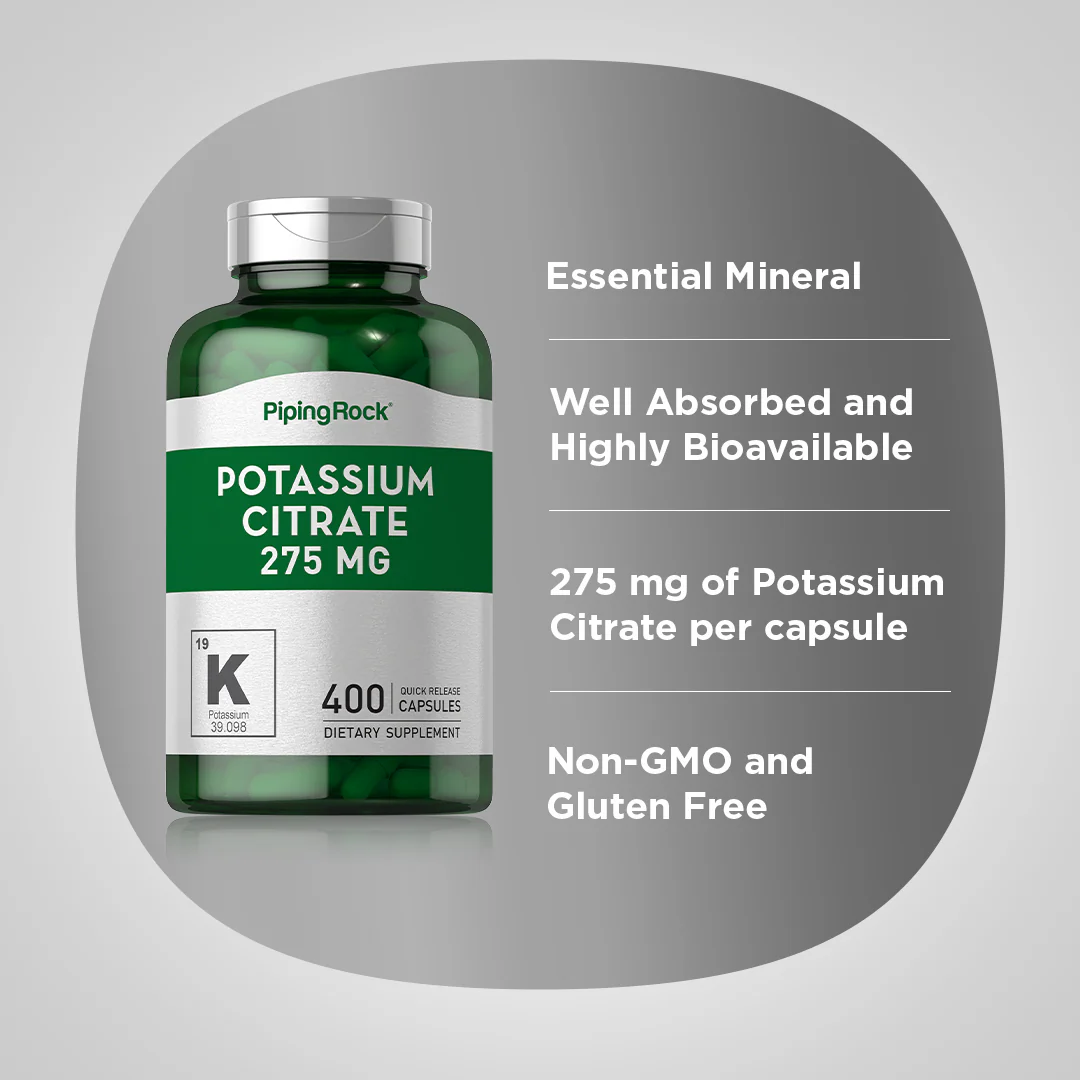 Potassium Citrate, 275 mg, 400 Quick Release Capsules - Image 3