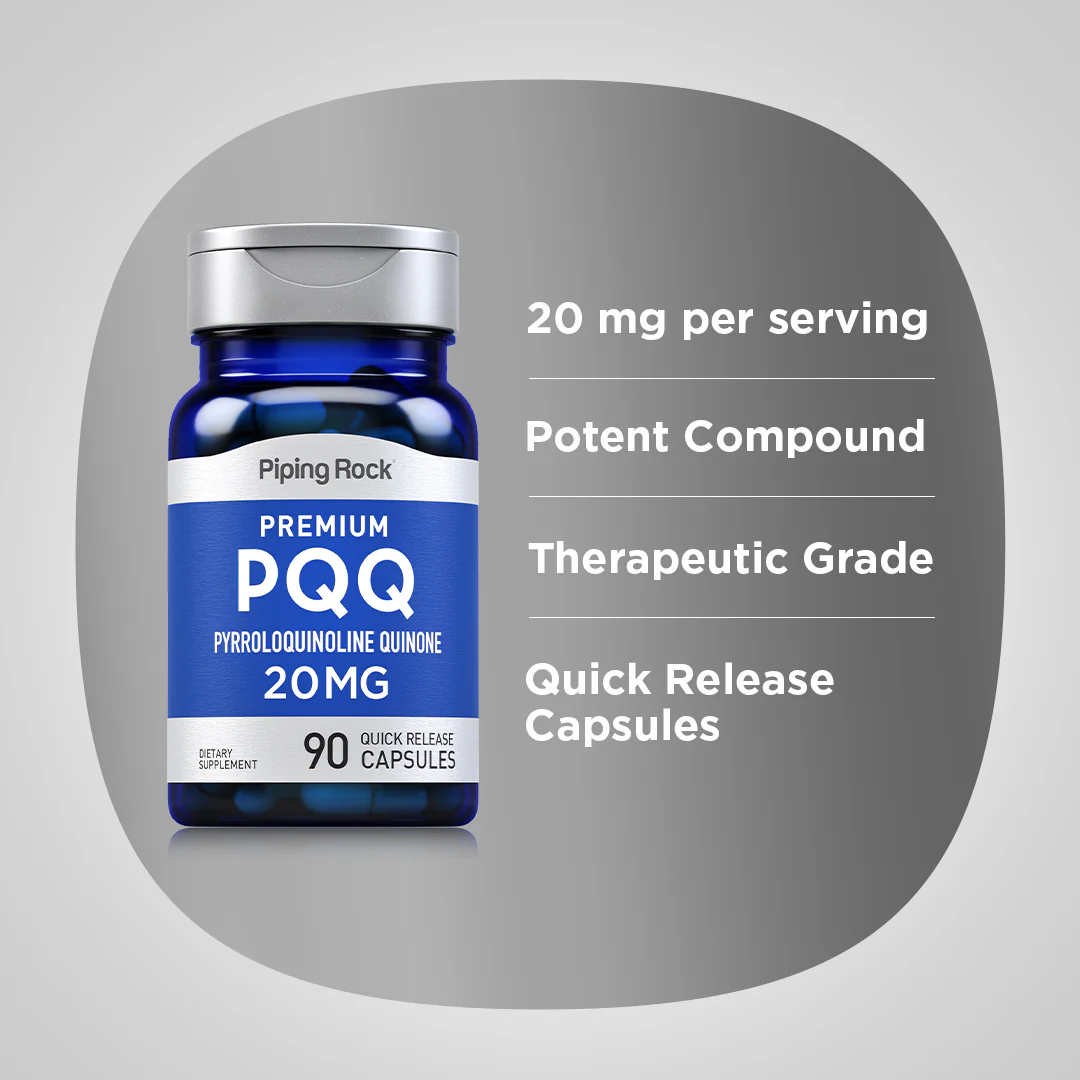 PQQ Pyrroloquinoline Quinone, 20 mg, 90 Quick Release Capsules, 2  Bottles - Image 4