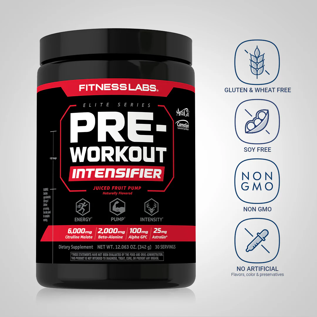 Pre-Workout Intensifier (Juiced Fruit Pump), 12.063 oz (343 g) Bottle - Image 4