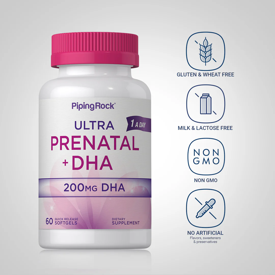 Prenatal Multivitamin with DHA, 60 Quick Release Softgels - Image 4
