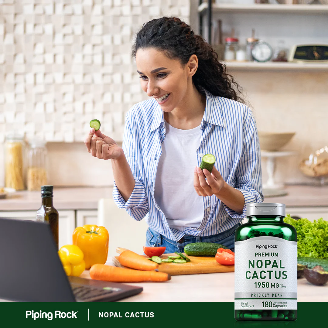 Prickly Pear Nopal Cactus (Opuntia ficus-indica), 1300 mg (per serving), 180 Quick Release Capsules, 2  Bottles - Image 7