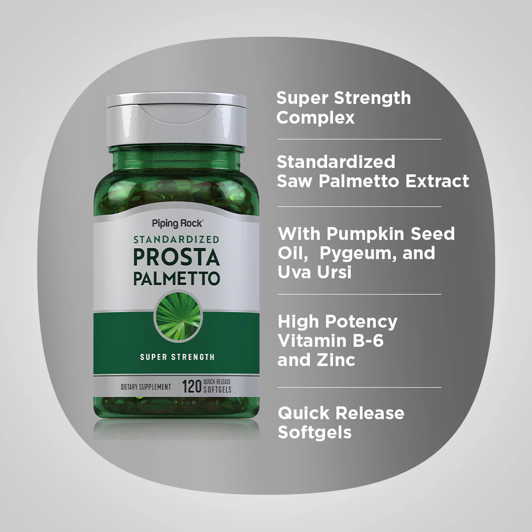 Prosta Palmetto Super Strength, 120 Quick Release Softgels - Image 3