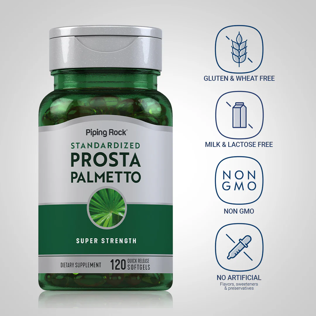 Prosta Palmetto Super Strength, 120 Quick Release Softgels, 2  Bottles - Image 4