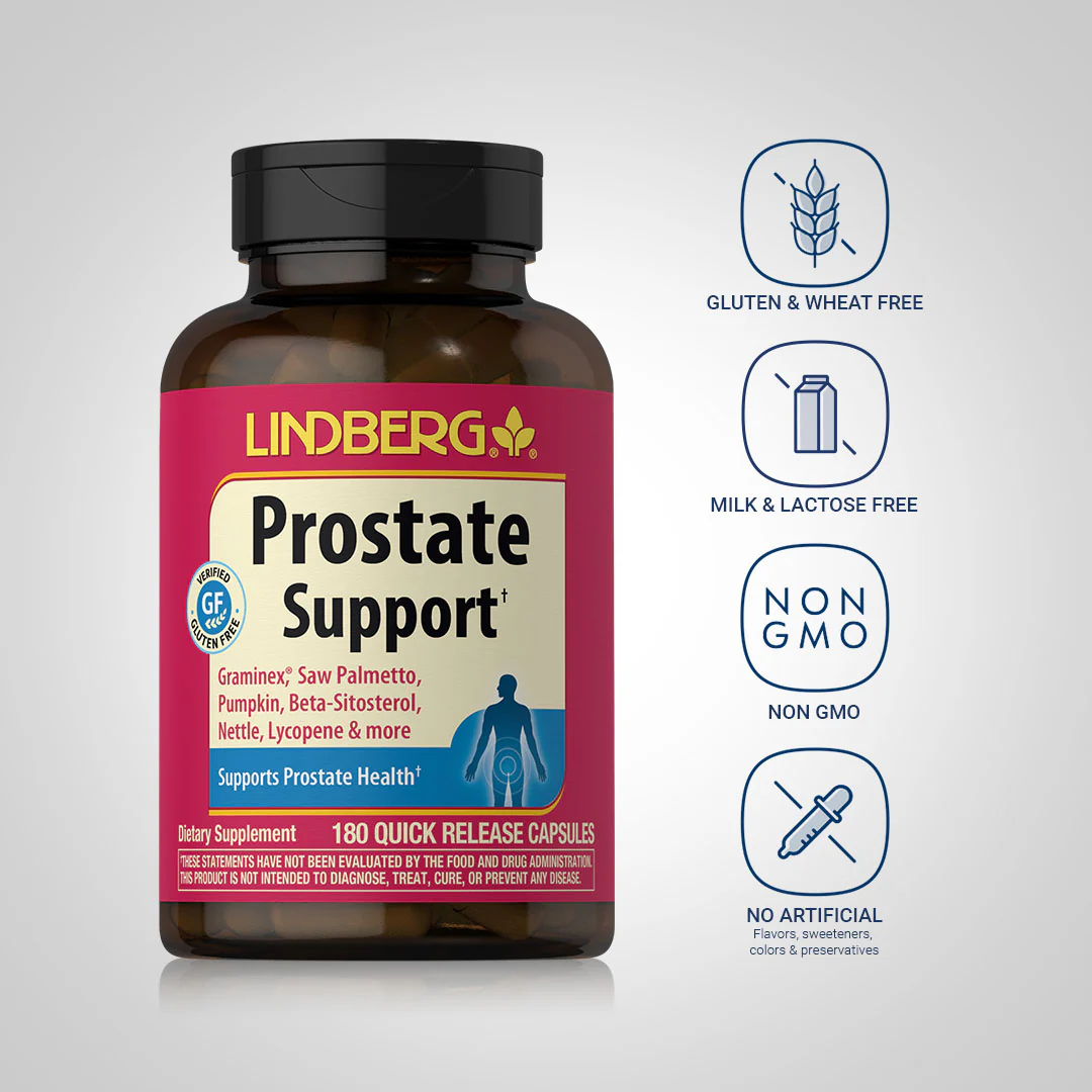 Prostate Support with Graminex, 180 Quick Release Capsules, 2  Bottles - Image 4