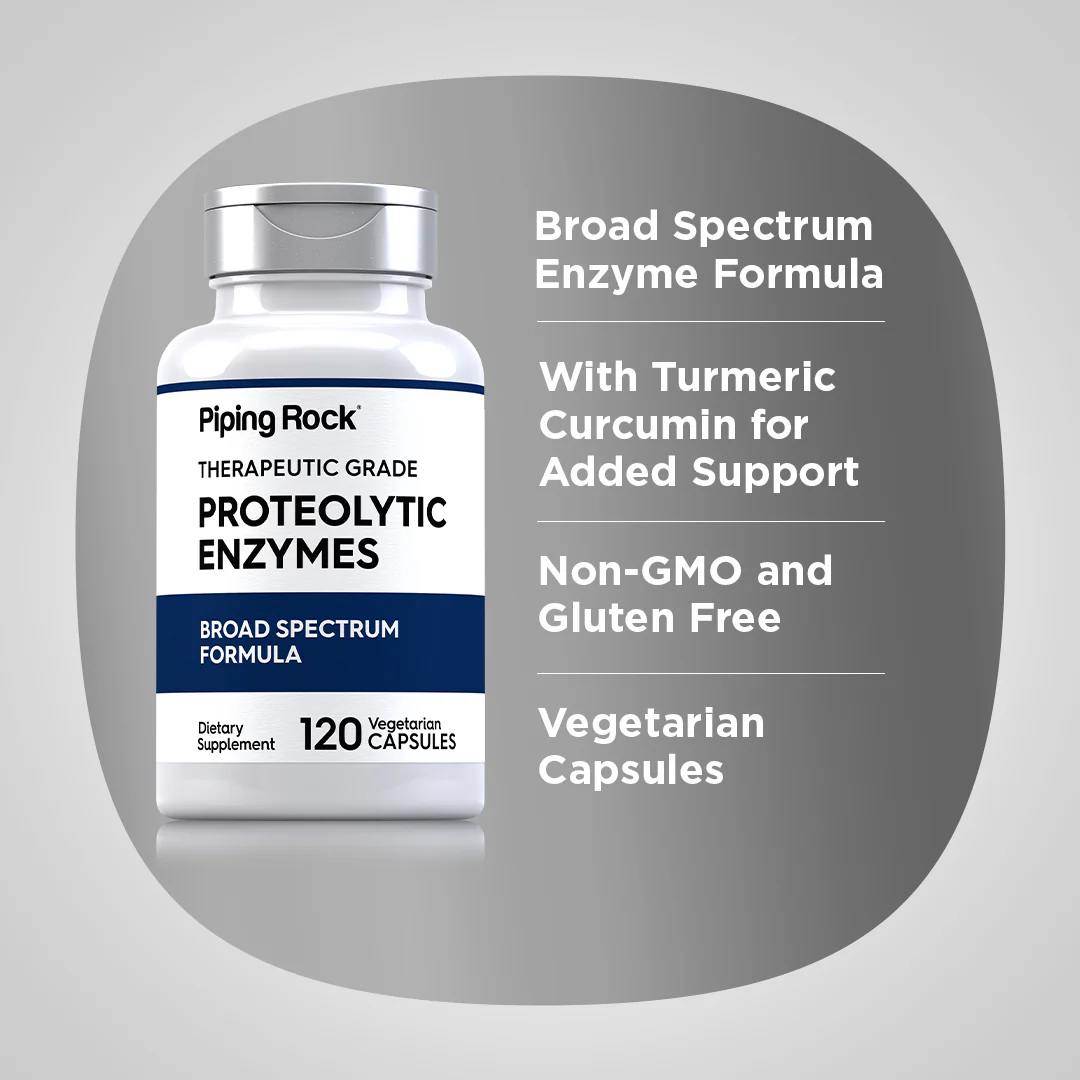 Proteolytic Enzymes, 120 Vegetarian Capsules - Image 3