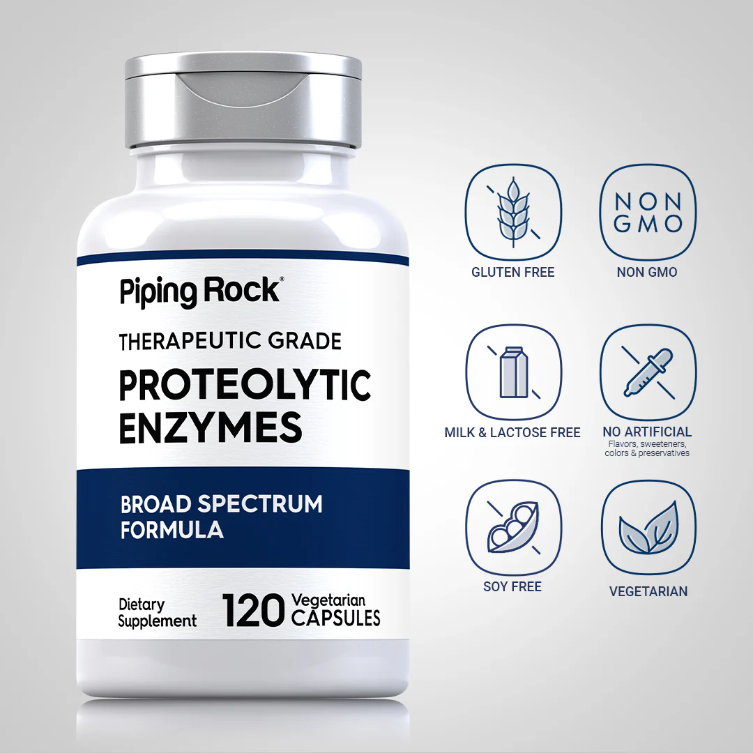 Proteolytic Enzymes, 120 Vegetarian Capsules - Image 4